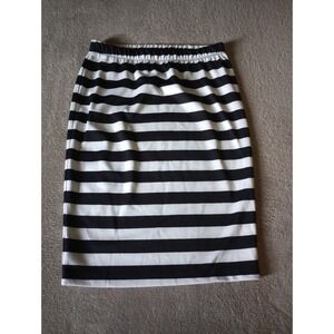 ALYX Ladies Black and White Strips Medium Skirt
